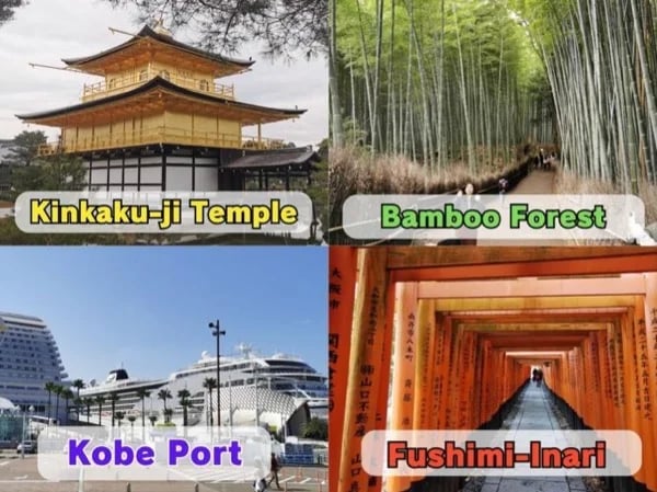 Kobe Port to Kyoto Full day tour