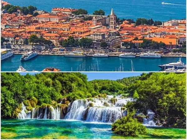 Excursion from Zadar: Krka Waterfalls and Zadar or Sibenik city tour (or visit Winery)